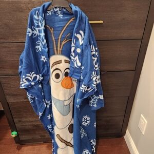 Kids Blue Snowman Pajama Robe